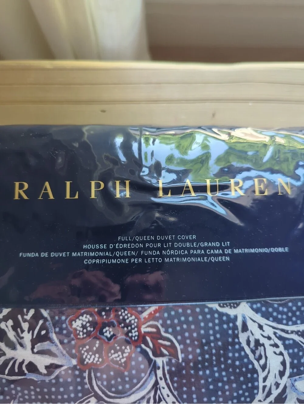 Ralph Lauren Mirabelle Duvet Cover Full/Queen 92x96 Navy Blue Floral Paisley NWT